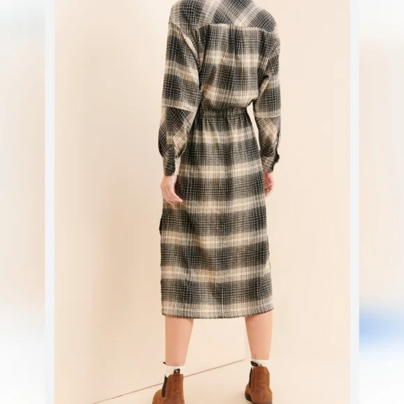 Joie ardine flannel shirt dress - Picture 2 of 9